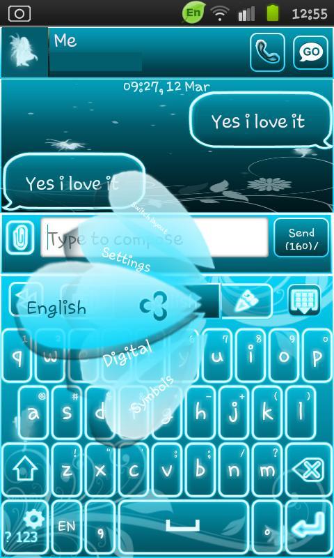 Go Keyboard Fairy Blue