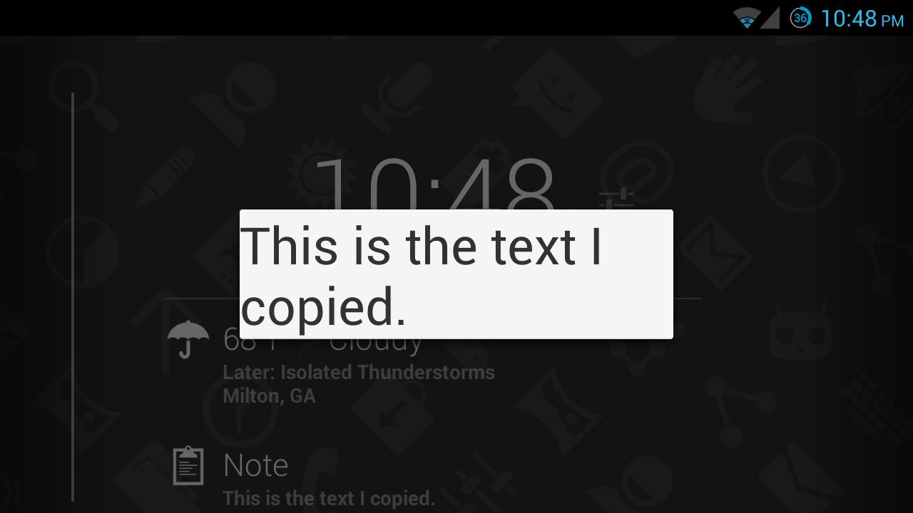 Clipboard on DashClock