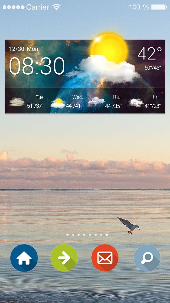 Weather Clock Widget Space