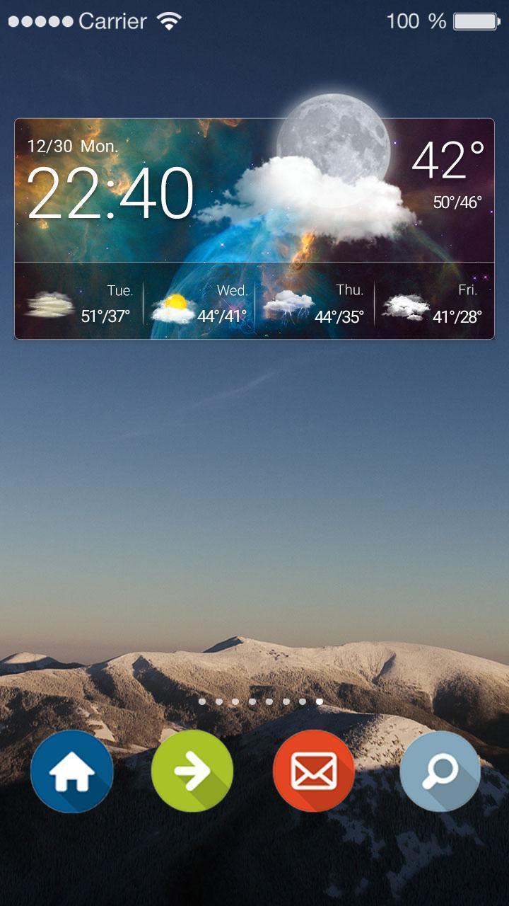 Weather Clock Widget Space