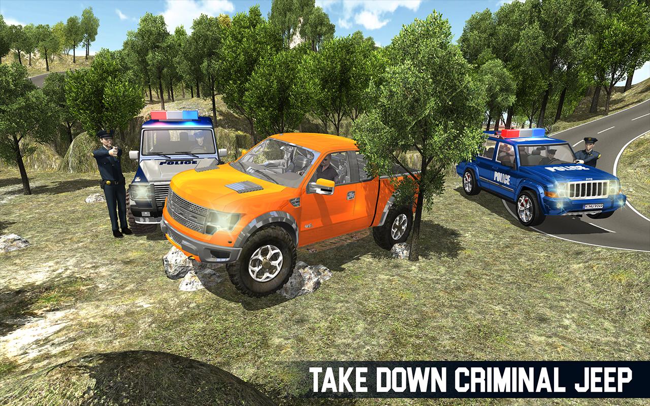 Offroad Police Jeep Hill Climb