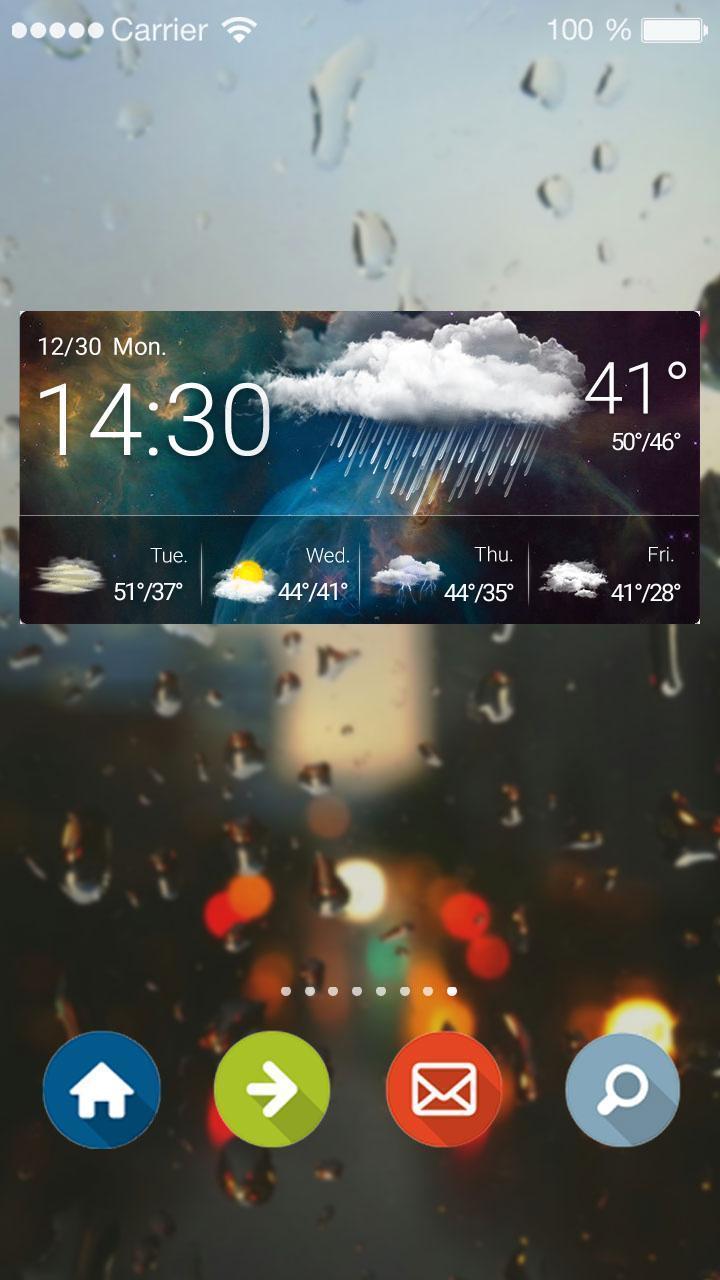 Weather Clock Widget Space