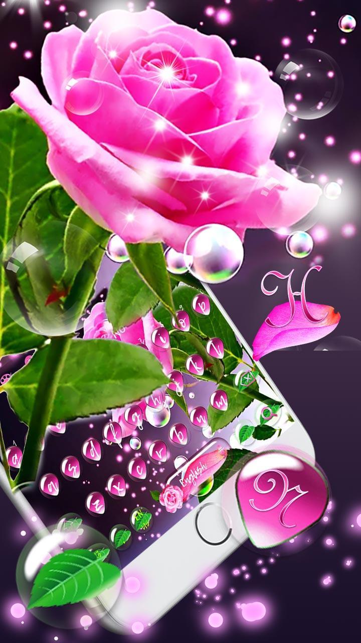 Pink rose Keyboard theme