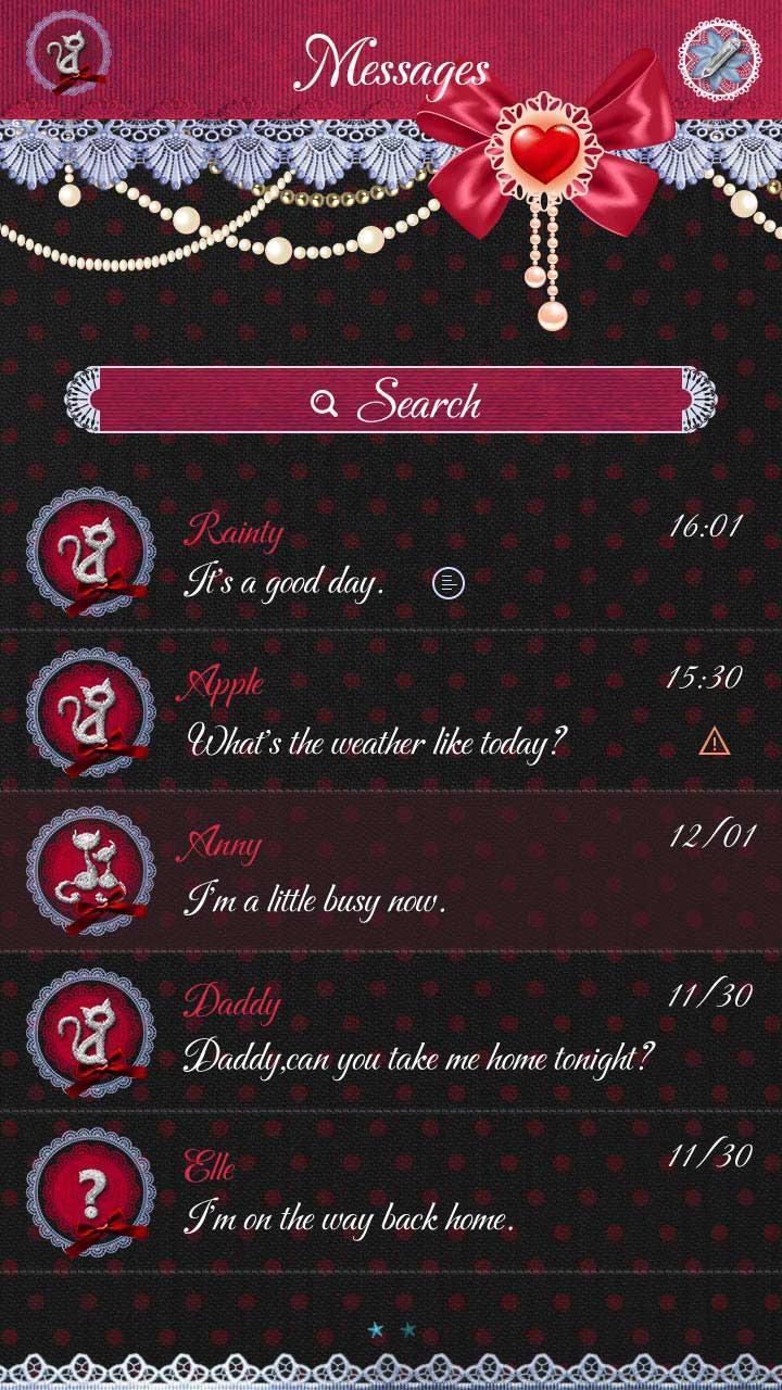 GO SMS PRO BELLE THEME