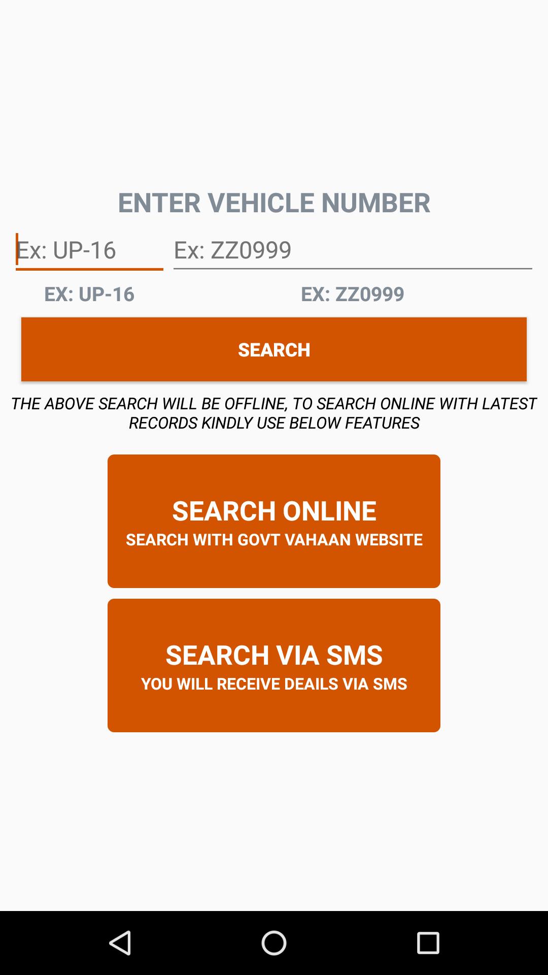 Vehicle Number Address Finder