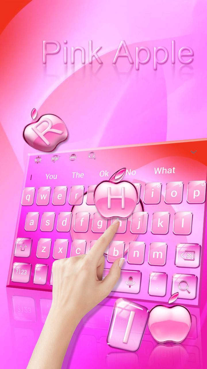 Pink Apple Keyboard Theme