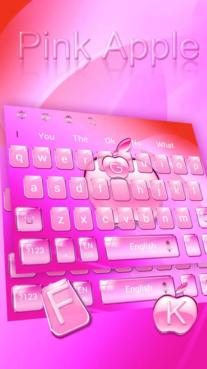 Pink Apple Keyboard Theme