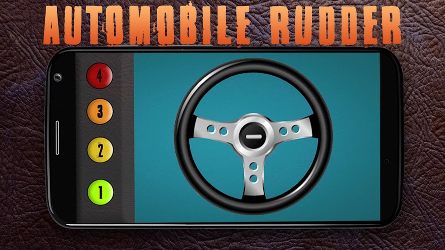 Simulator car rudder