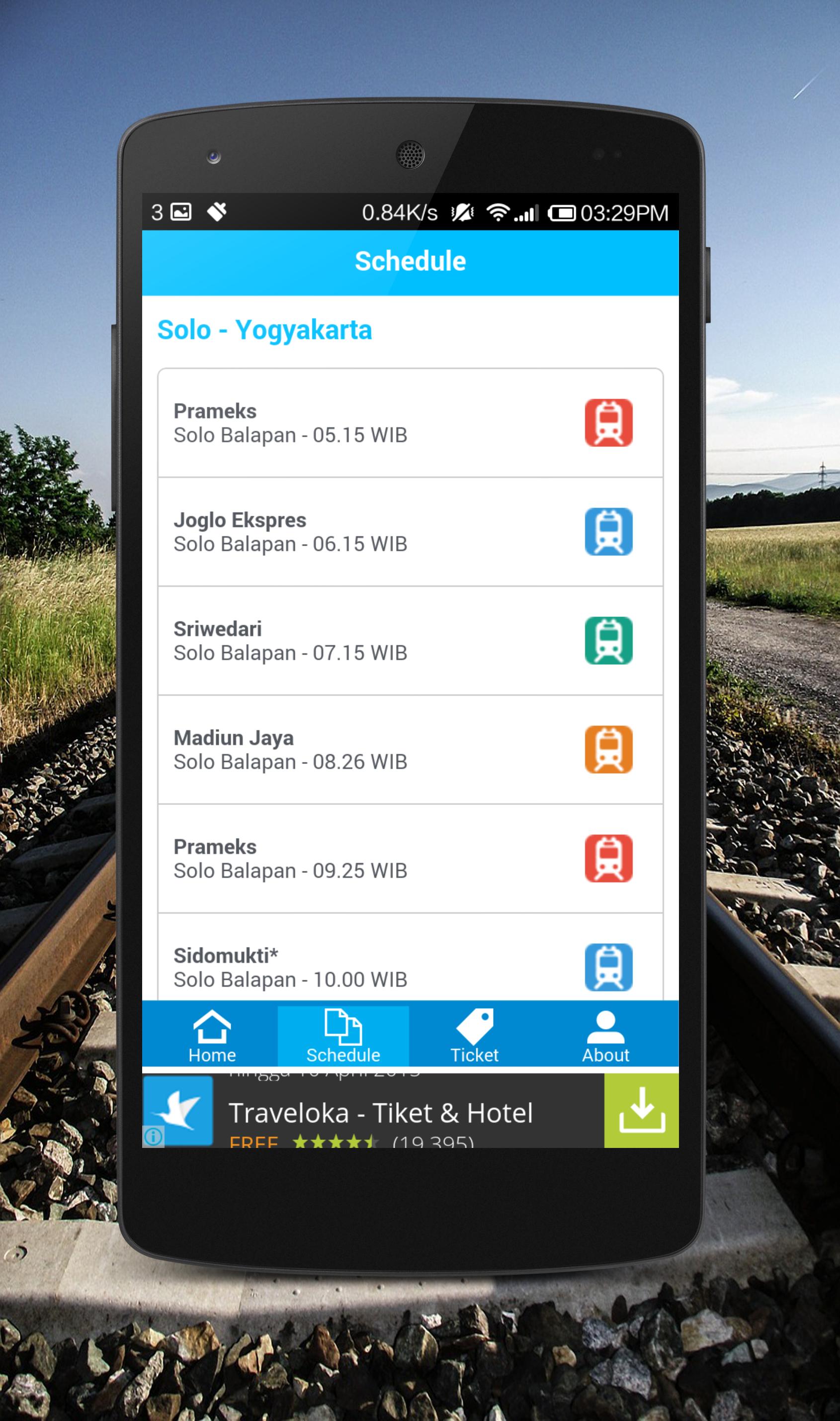 Jadwal KA Lokal Solo Jogja