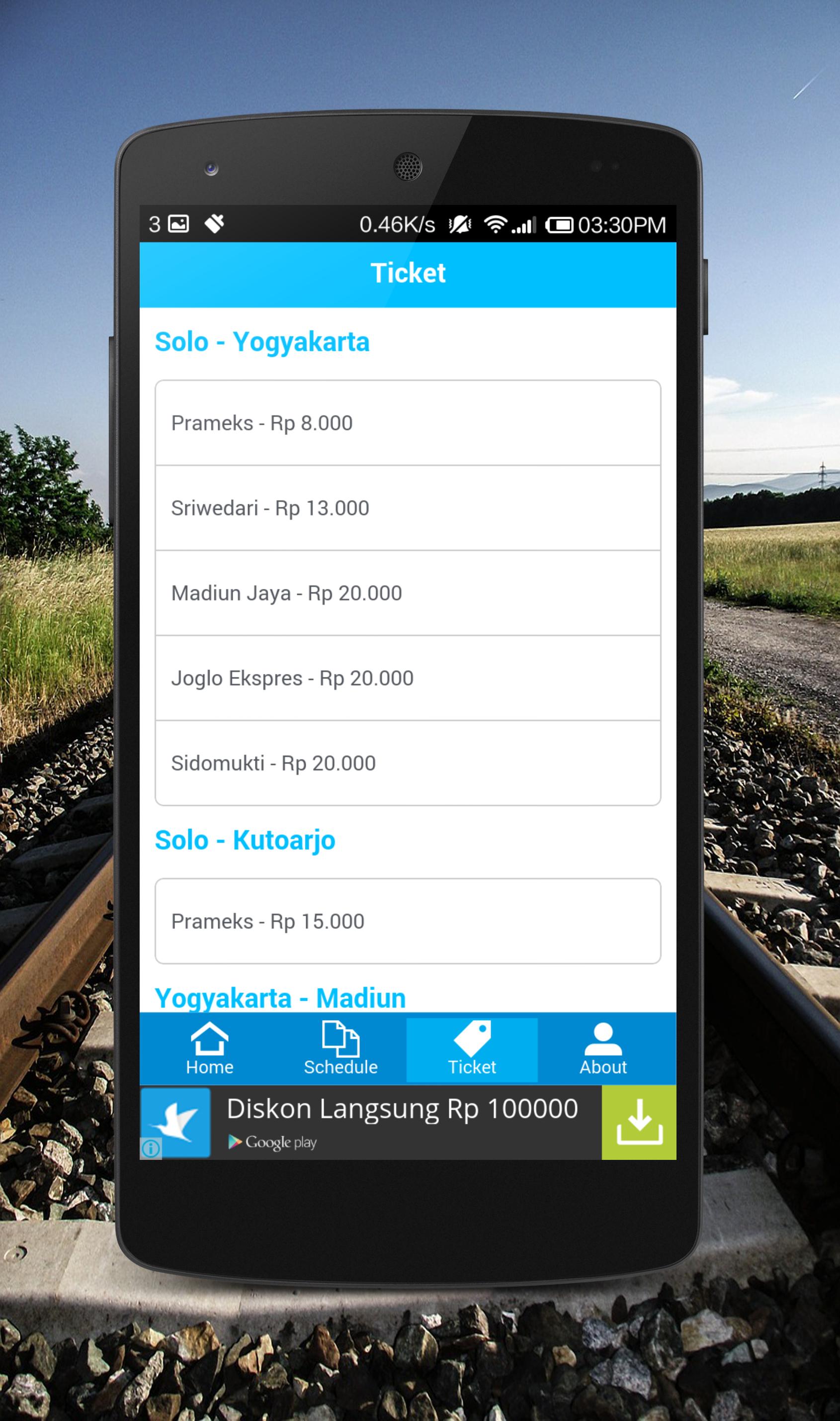 Jadwal KA Lokal Solo Jogja