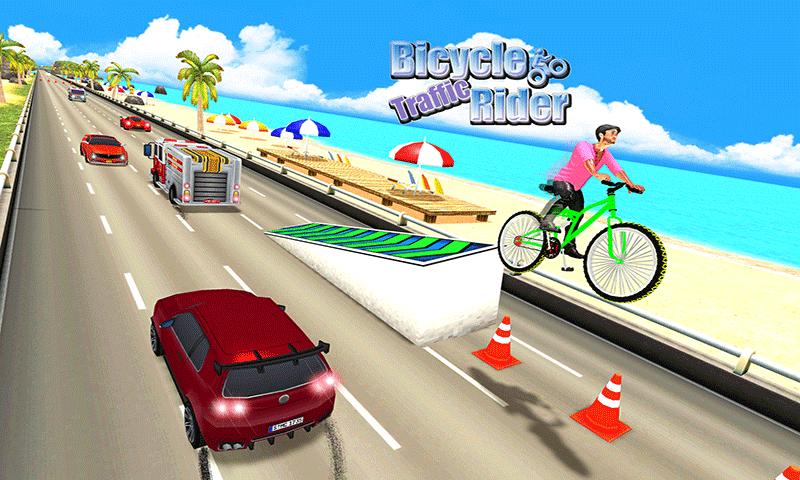 Beach Bicycle Traffic Rider 3D