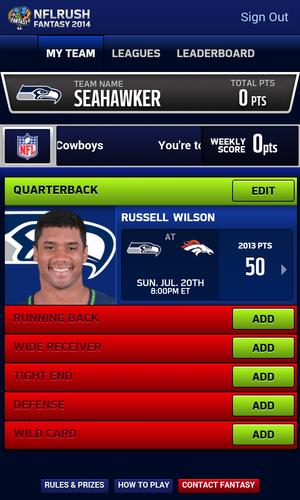 NFLRUSH Fantasy Football