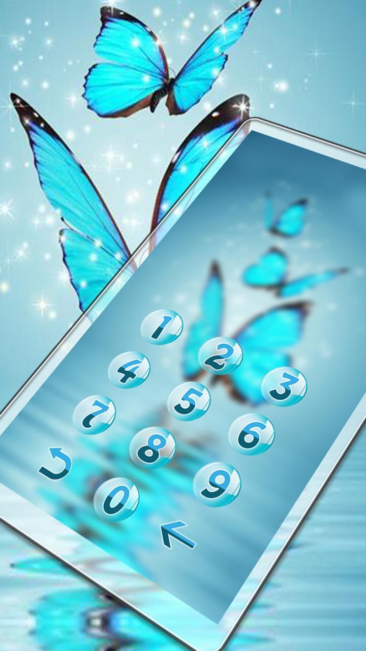 Butterfly blue gleam theme