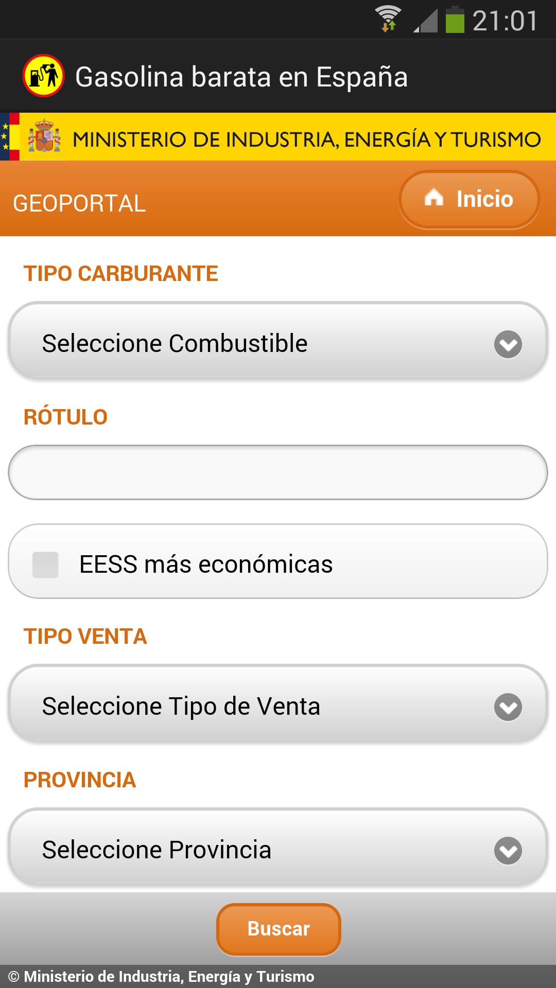 Low cost gasoline in Spain