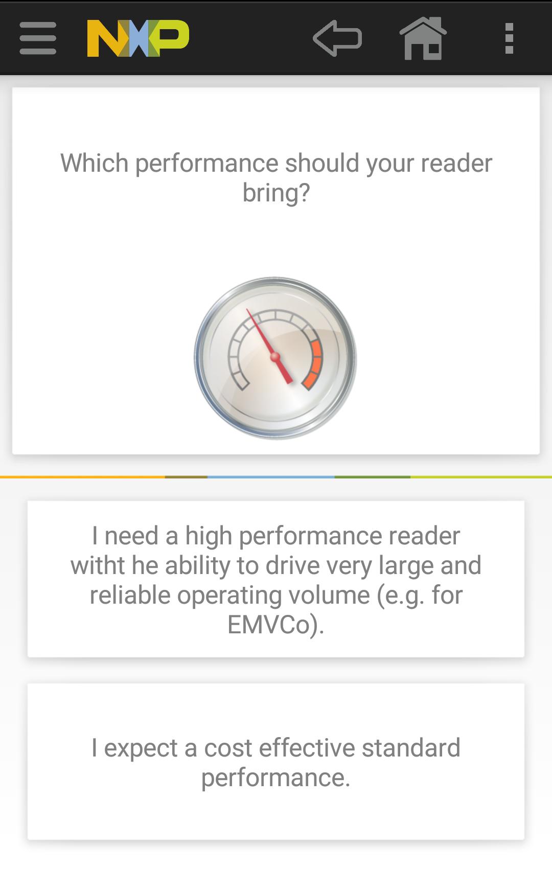 NFC Product Selection