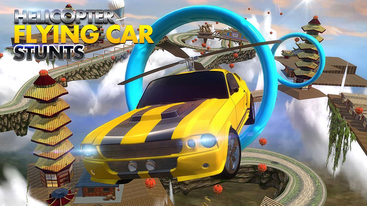 Helicopter Flying Car Stunts