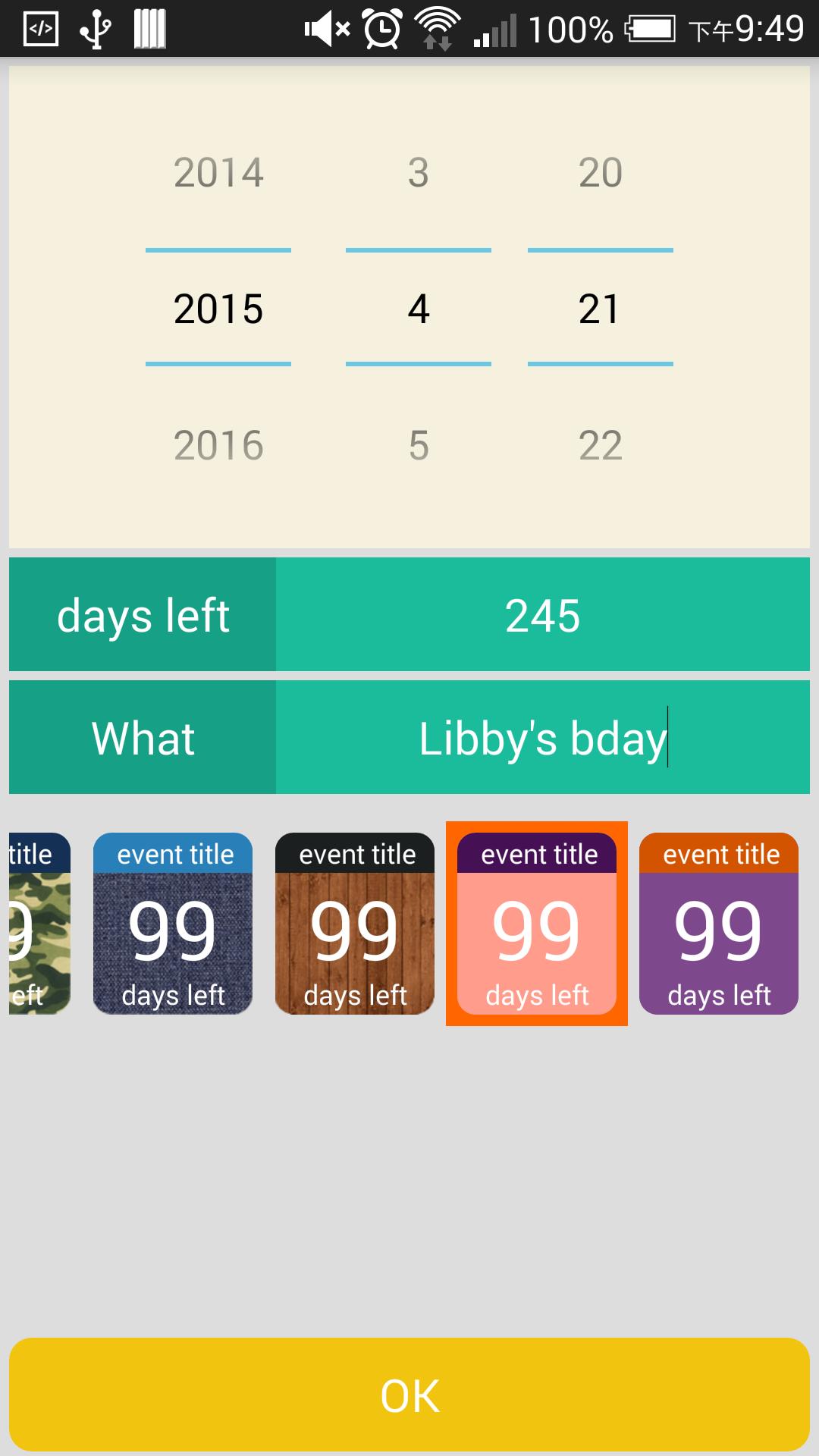 Day Counter Widget