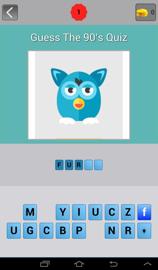 Guess The 90's Quiz Game