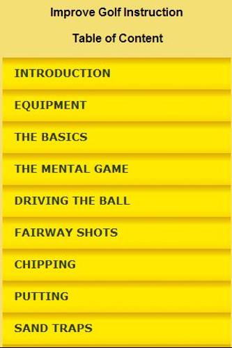 Improve Golf Instructions