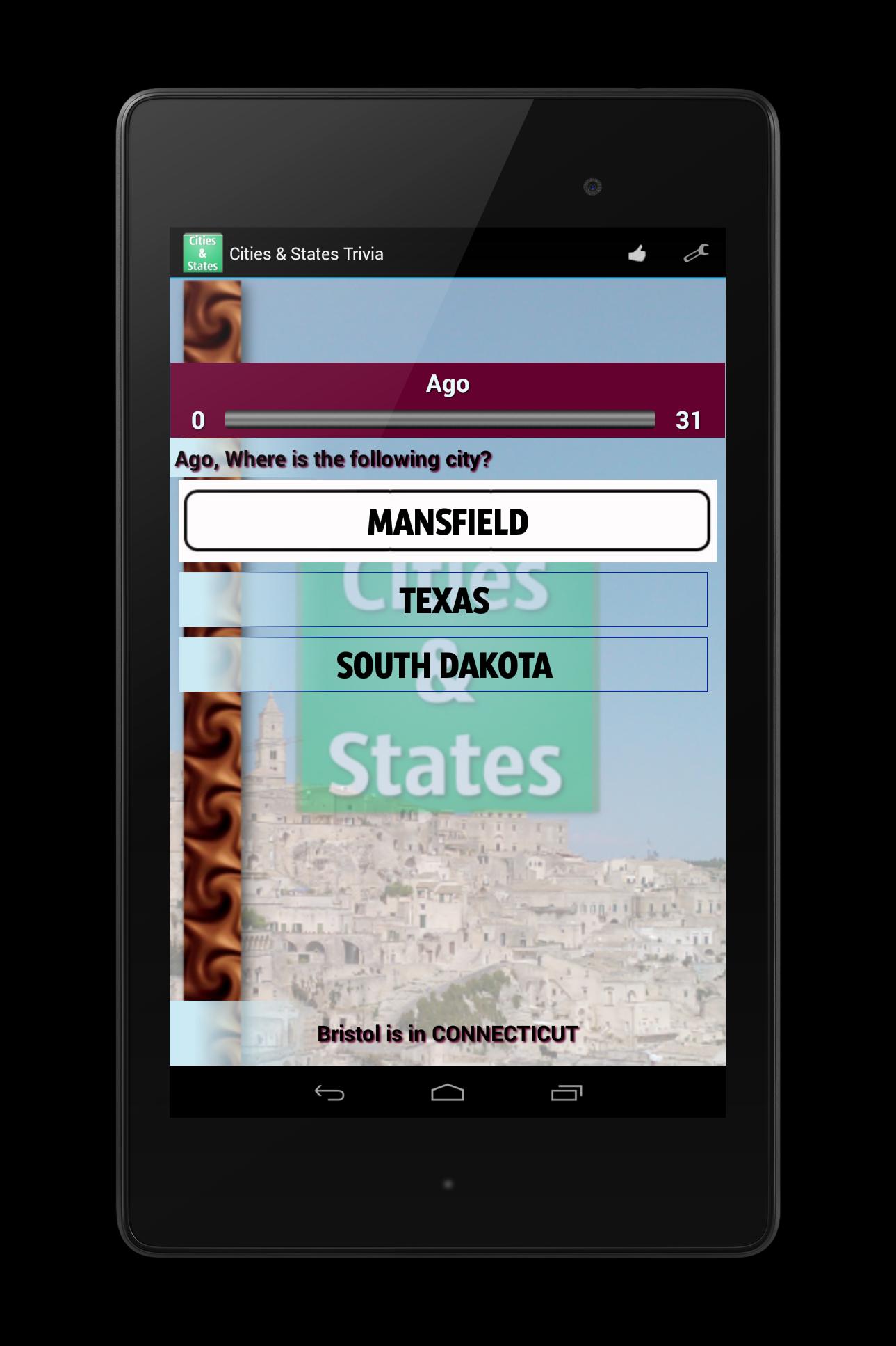 Cities and States Trivia