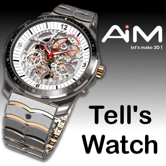 Tell's Round Skeleton Watch NC