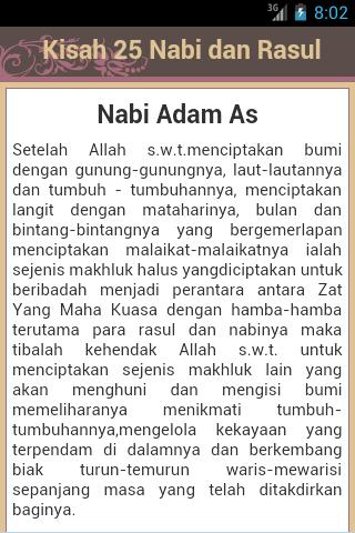 Kisah 25 Nabi & Rasul