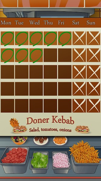 Doner Kebab: salad, tomatoes,