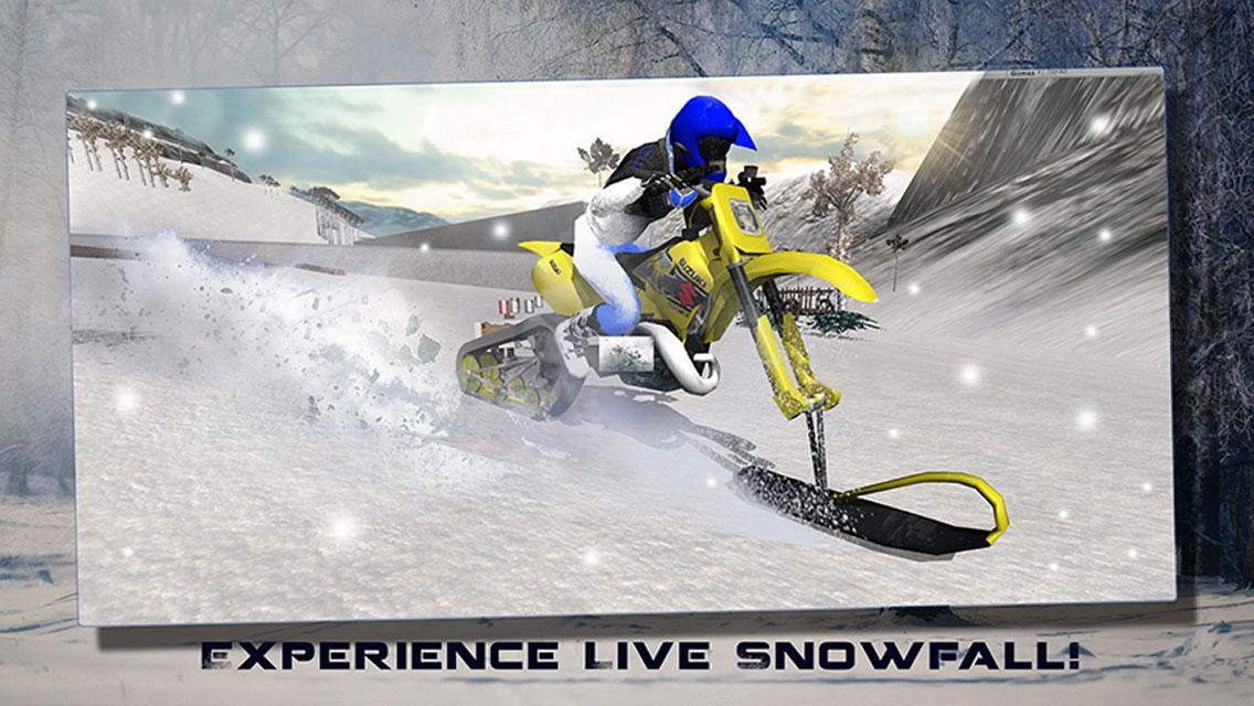 Mountain Snow Bike Rider Stunt