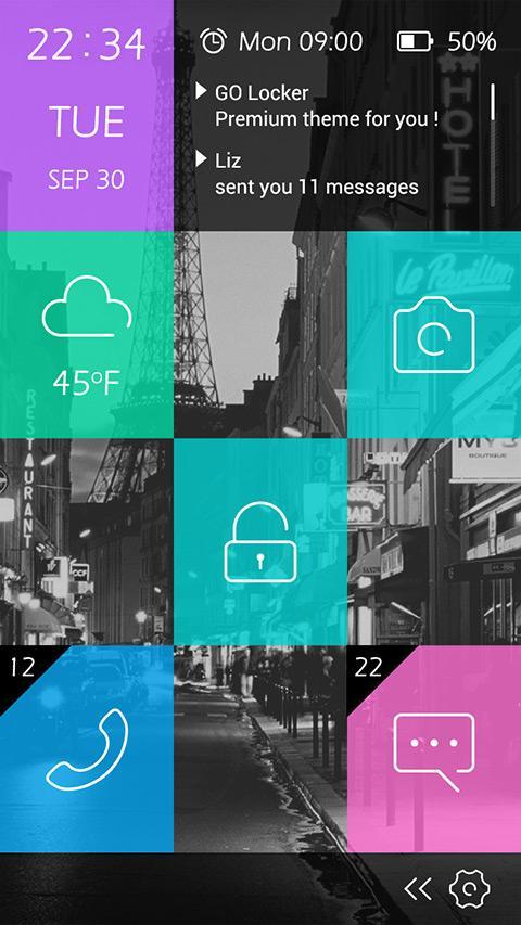 Gridy GO Locker Theme
