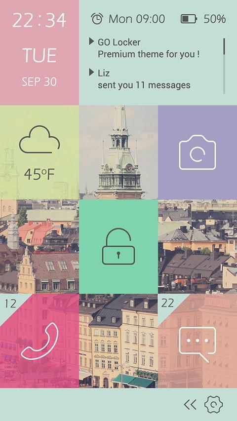 Gridy GO Locker Theme