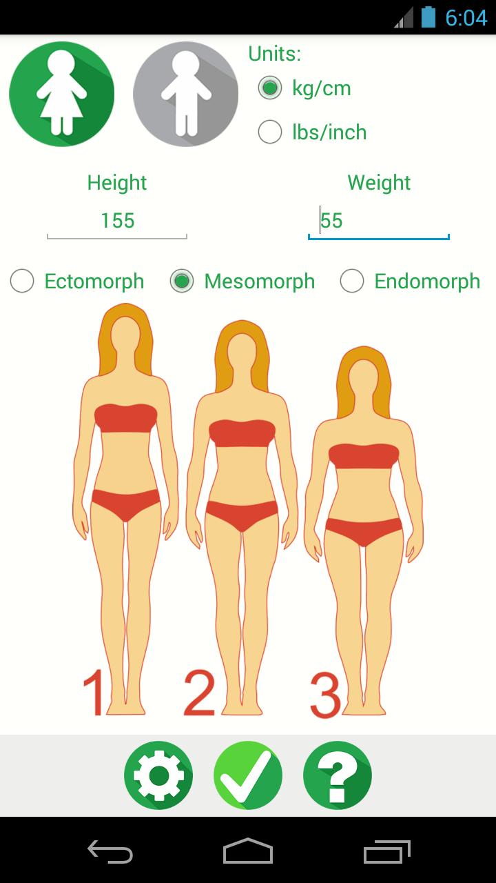 Ideal weight & Optimal fat %