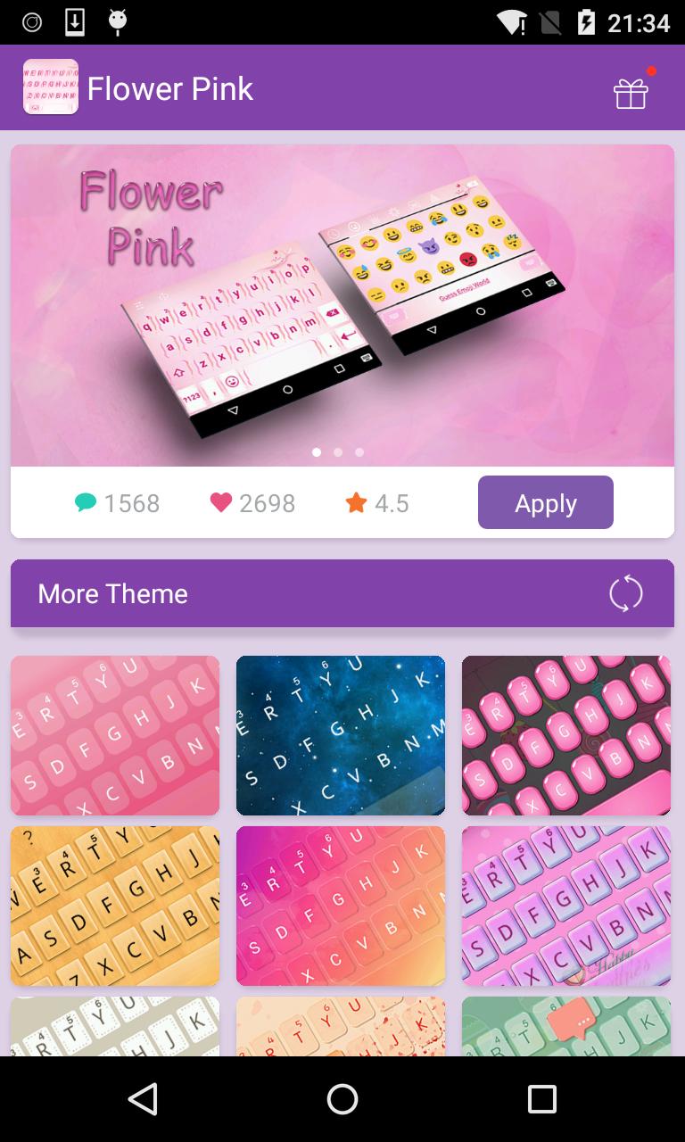 Emoji Keyboard - Flower Pink
