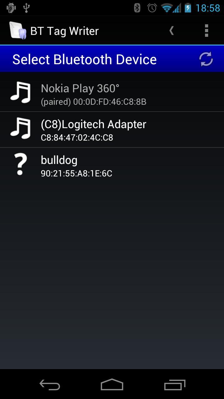 BT Tag Writer