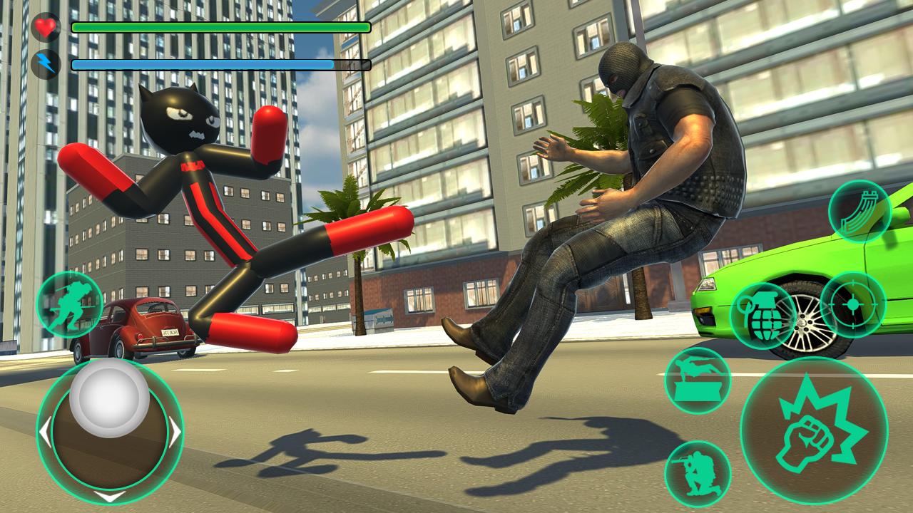Gangster Stickman Super Hero: City Crime Simulator