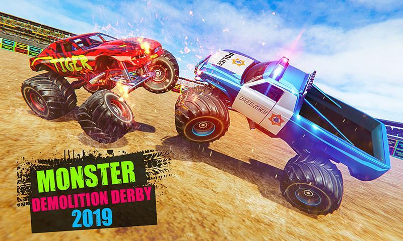 Demolition Derby Truck Crash Car Stunts