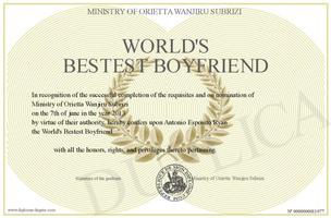 My certificate