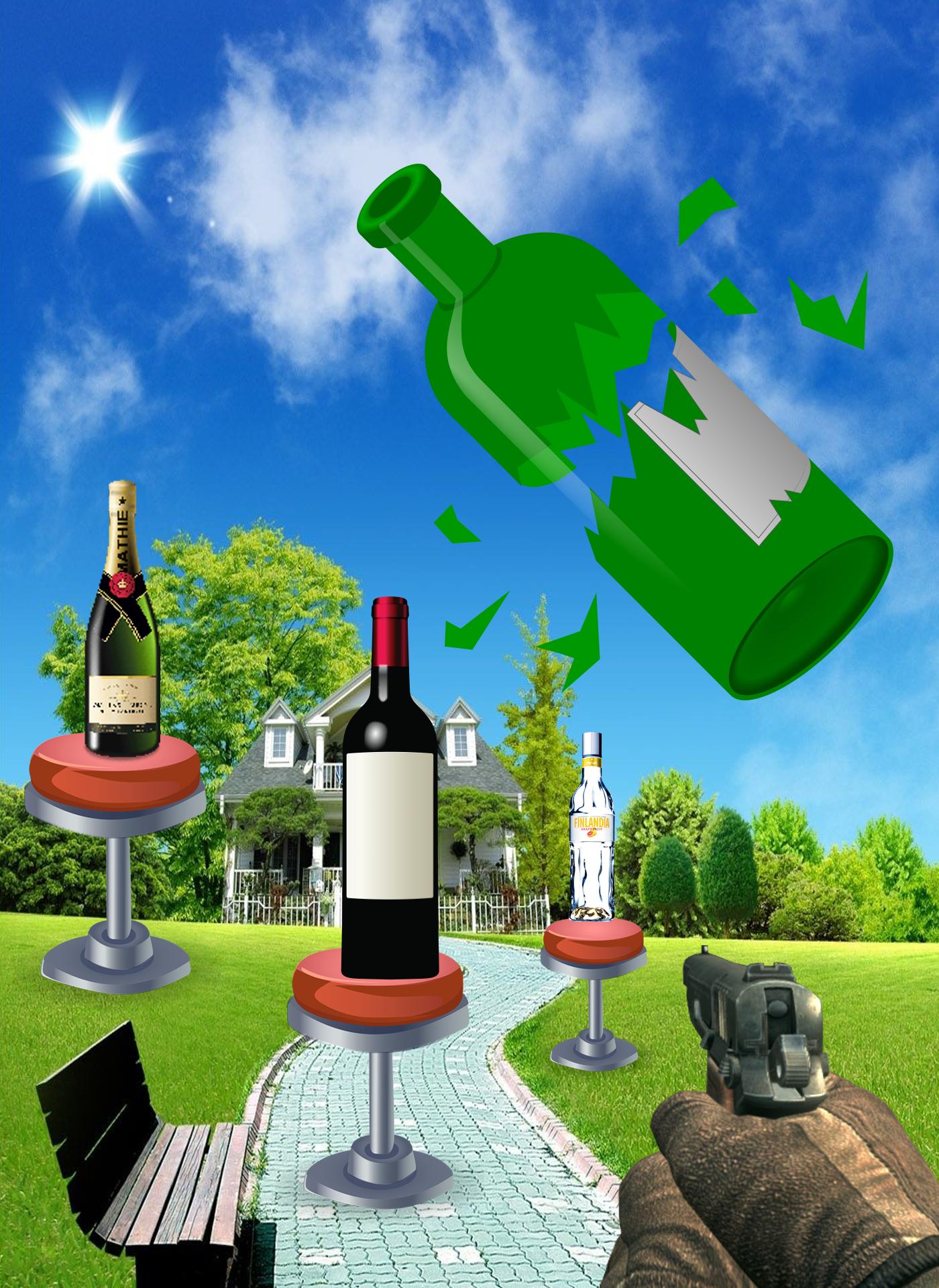 Real Bottle Shoot: Bottle Shooting Free Game 2021