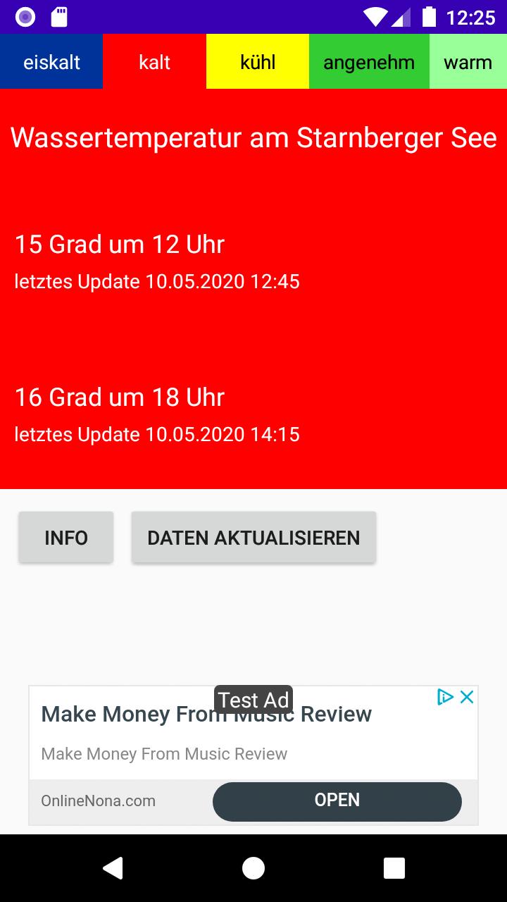 Wassertemperatur Starnberger S