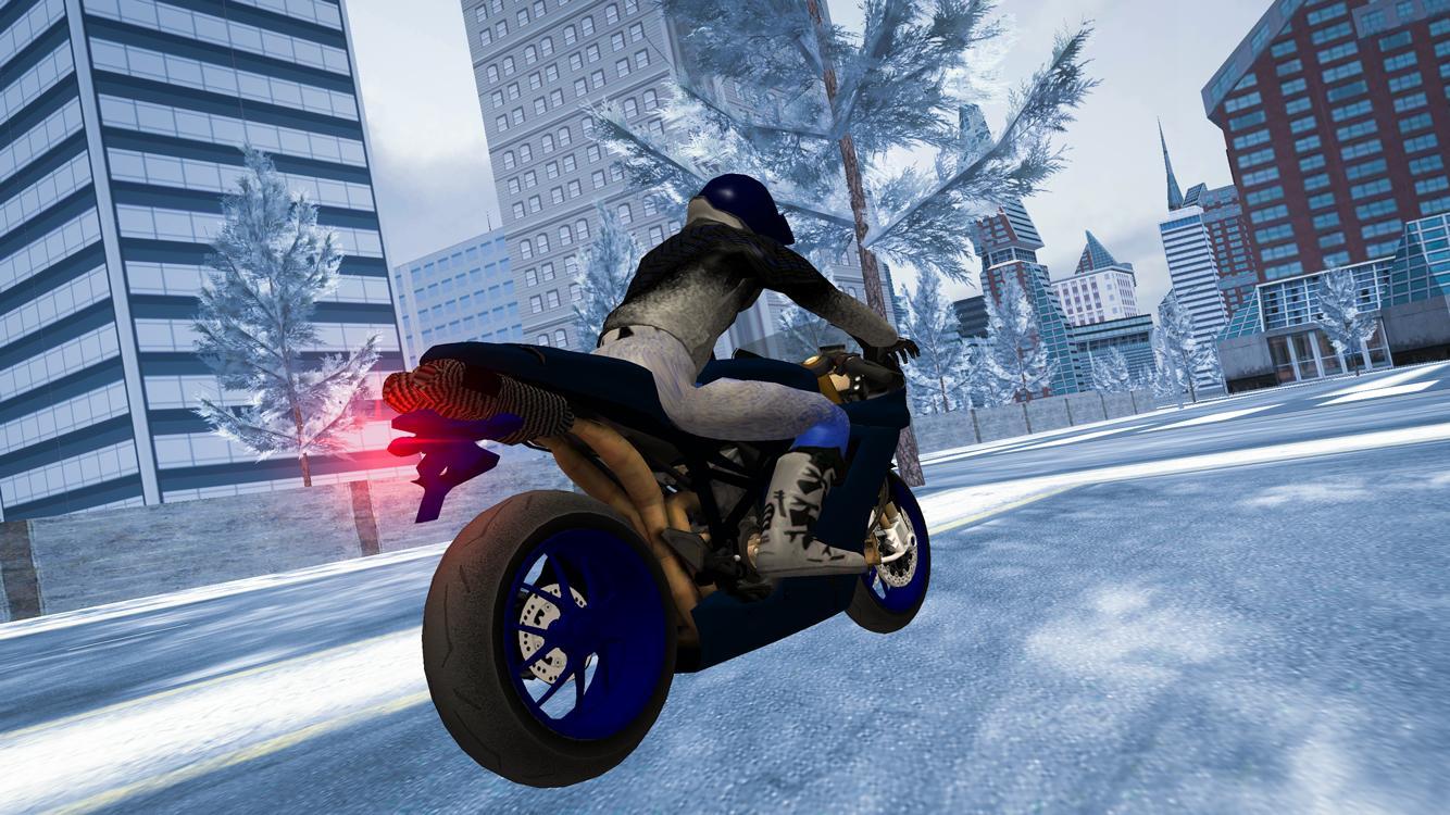 Snow Bike Rider City Madness