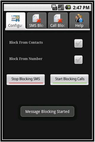 Message and call blocker