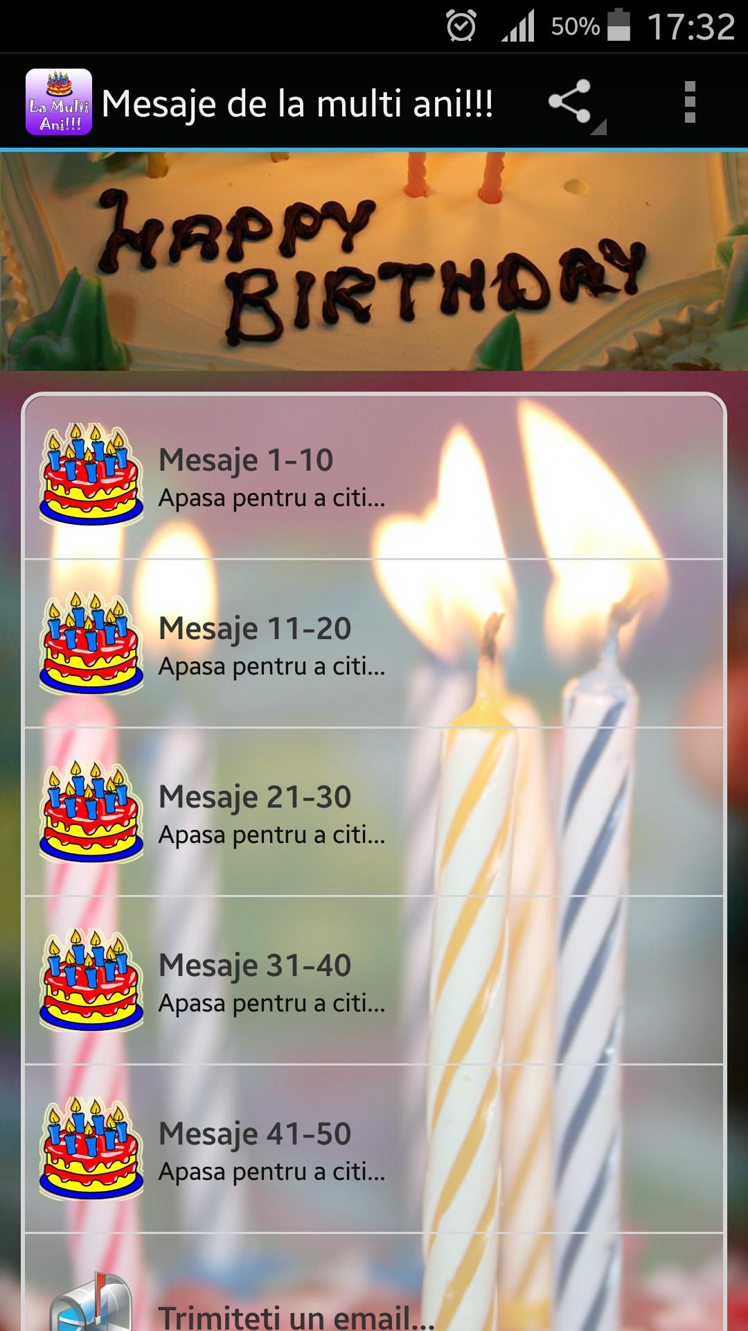 Mesaje La Multi Ani !