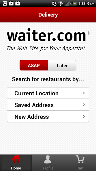 Waiter.com Food Delivery
