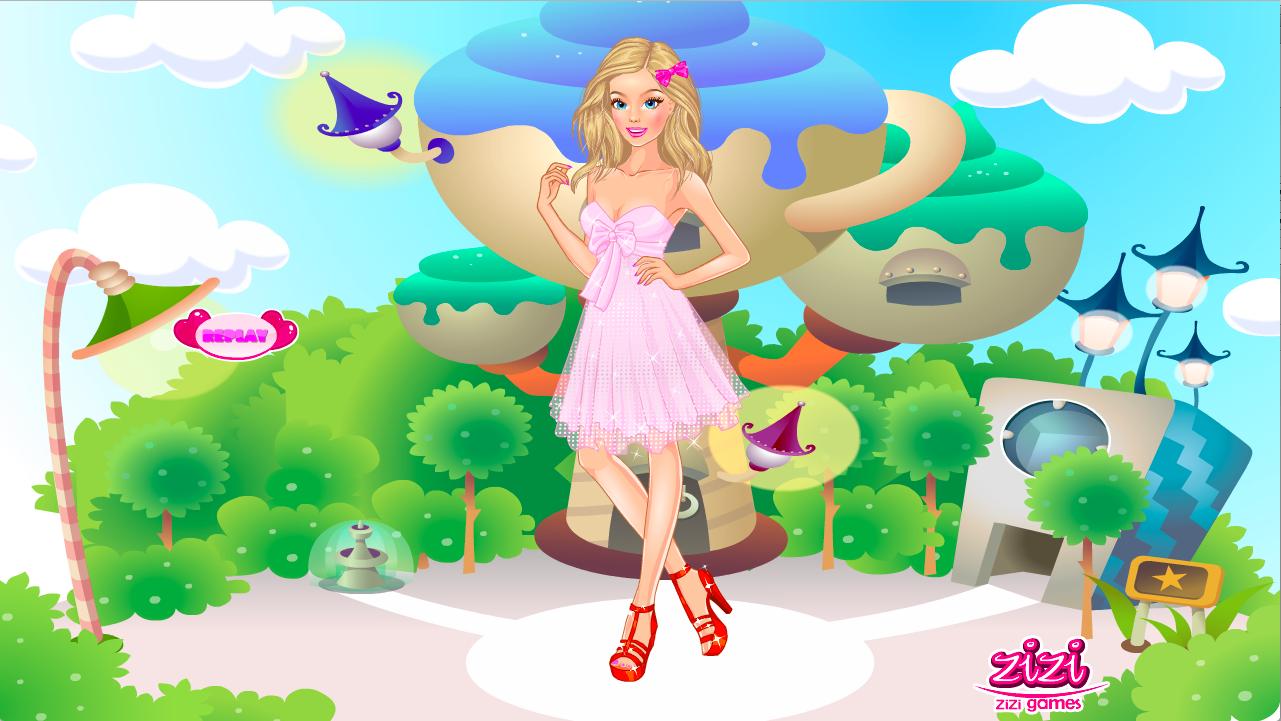 Girl with Balloons Dress Up