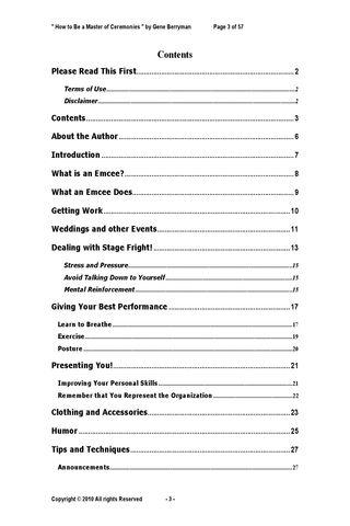 Master of Ceremonies Preview