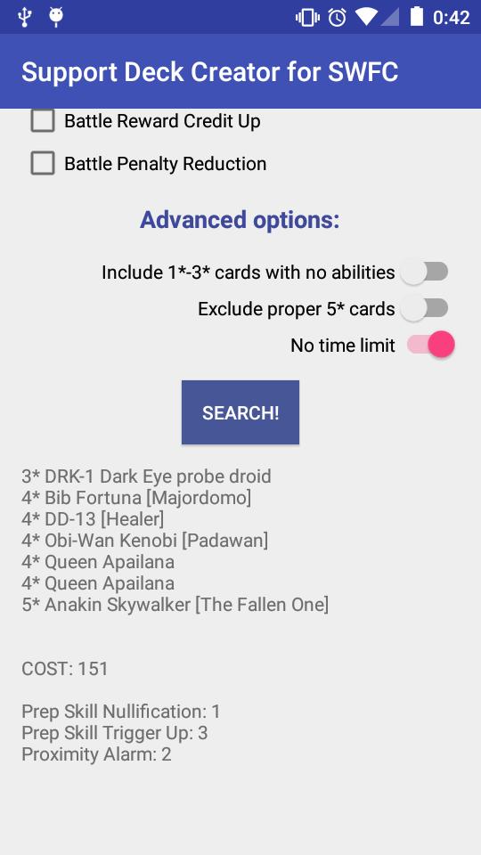 Support Deck Creator for SWFC
