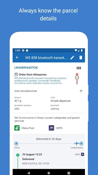 Track your parcels - 1Track