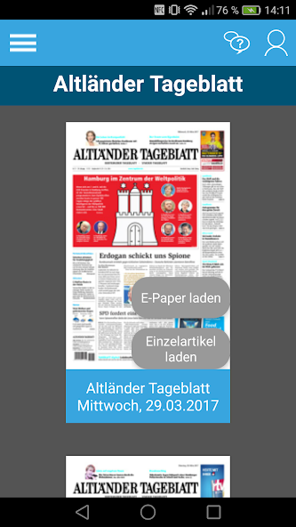 TAGEBLATT E-Paper