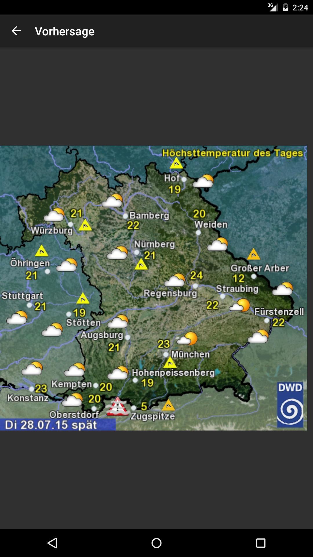 DWD Regionenwetter Deutschland