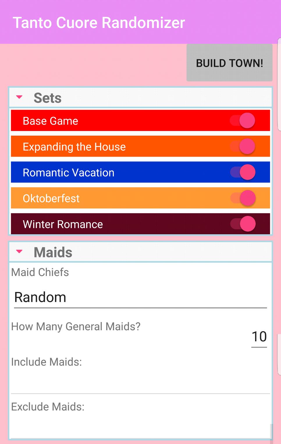 Tanto Cuore Randomizer