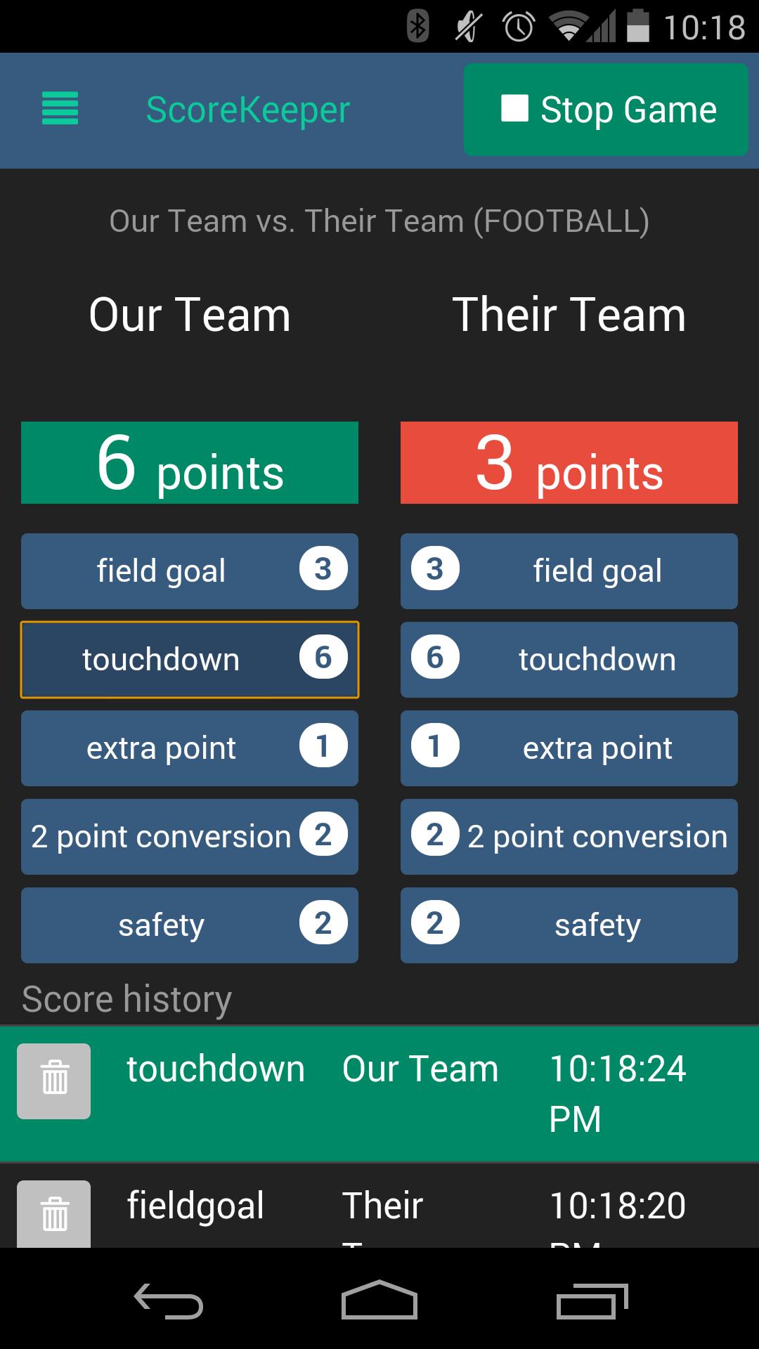 ScoreKeeper for Sports / Games